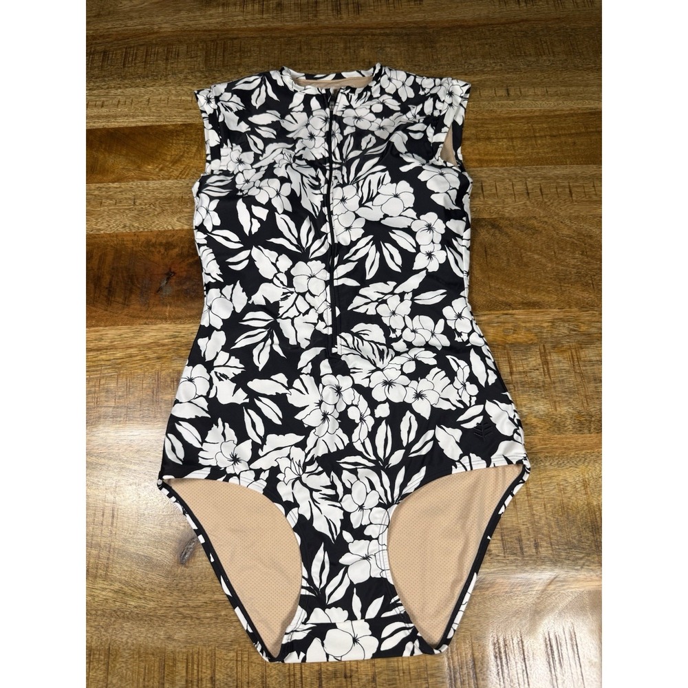 Coolibar Escalante Swimsuit‎ Womens Small UPF 50+ Floral Zip One Piece